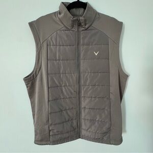 Men’s Callaway Golf Grey Puffer Water Repellent Full Zip Vest -  Men's Size XL